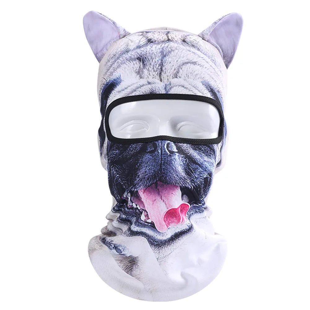 3D Animal Balaclava Bicycle Cycling Ski Hats Party Cat Dog Full Face Mask Funny Neck Gaiter Windproof Soft Animal with Ears Hats