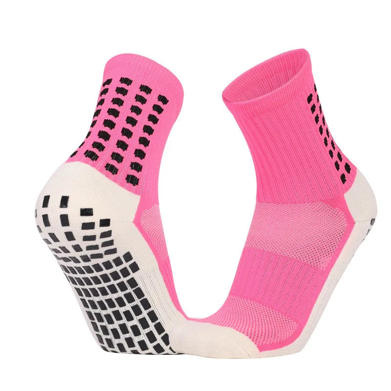 1 Pairs Football Socks Men Women Sports Socks Non-slip Silicone Bottom Soccer Socks Rugby Tennis Volleyball Badminton Socks Outd