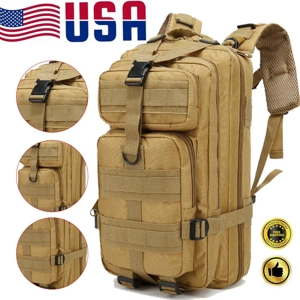 3P Tactical Backpack 20L-25L 1000D Nylon Outdoor Hiking Camping Traveling Fishing For Men Hunting Molle Bag Sport Rucksacks