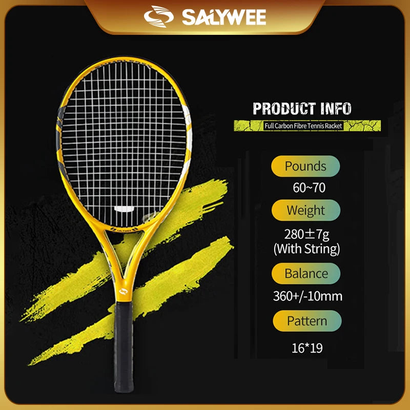 SAYWEE 1118 Tennis Racket Pro Staff Professional Training Full Carbon With String