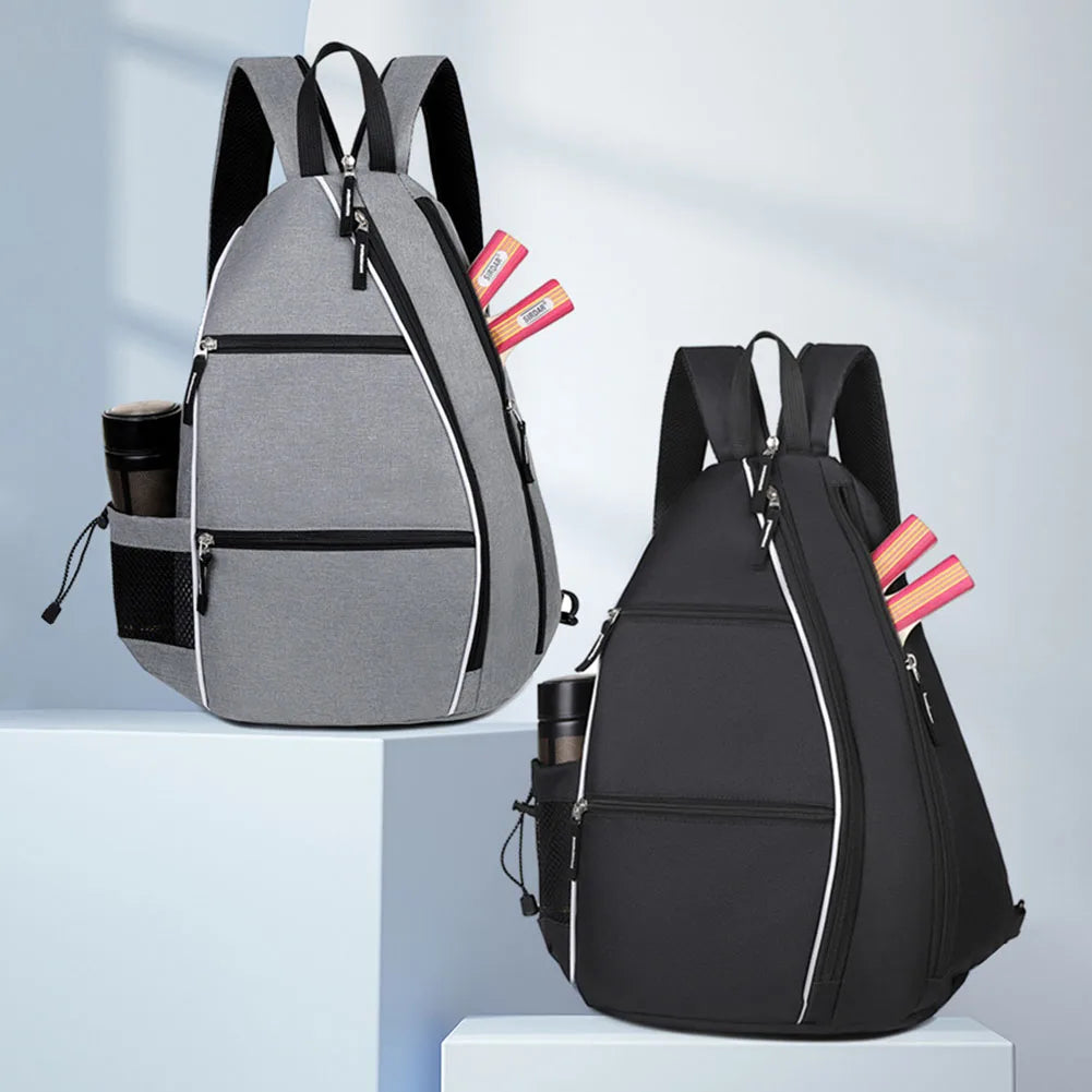 Pickleball Bag Racketball Sling Bag Adjustable Pickleball Rackets Backpack Multi-pockets Racquetball Carrying Handbag Sports Bag