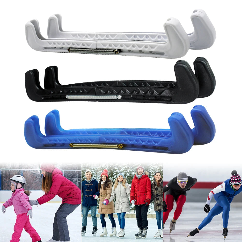 Ice Skate Blade Cover Ice Skate Guard Adjustable Ice Skate Protector Covers Protective Hockey Skate Blade Guard for Boys Girls