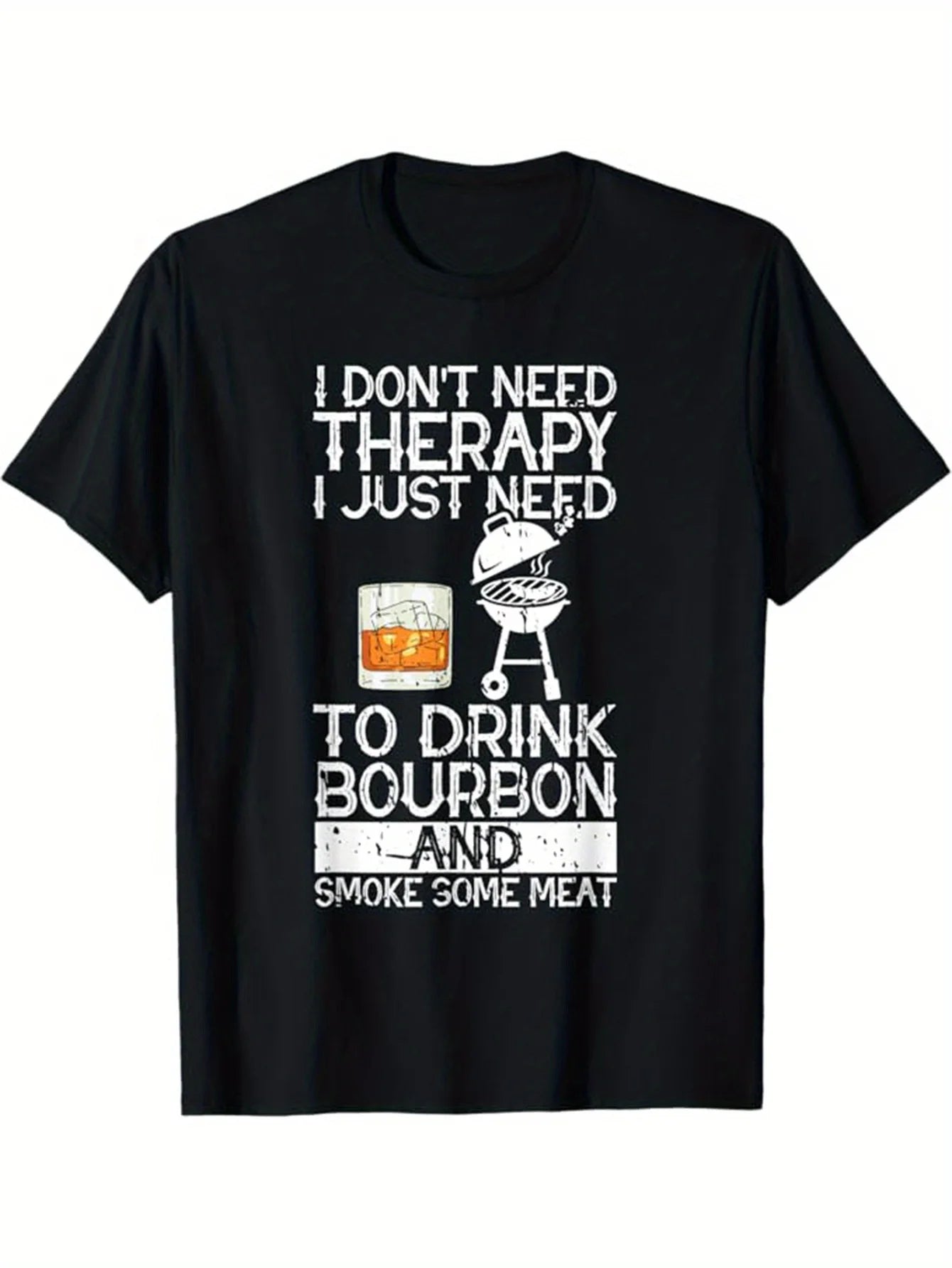 Men's Whiskey Drinking Graphic Tee - Casual Short Sleeve Cotton T-Shirt for Outdoor Activities
