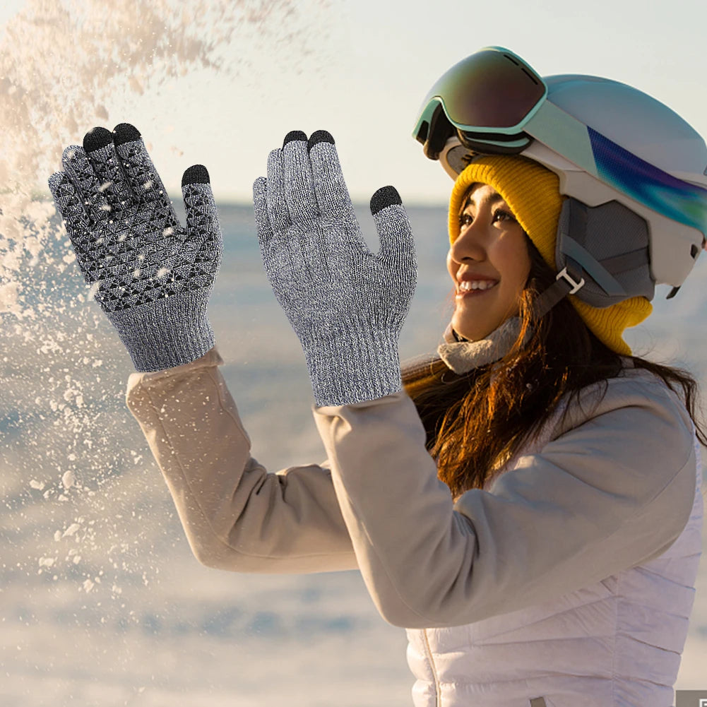 Winter Electric Heated Touch Screen Gloves for Outdoor Activities Skiing Riding Camping and Mountaineering