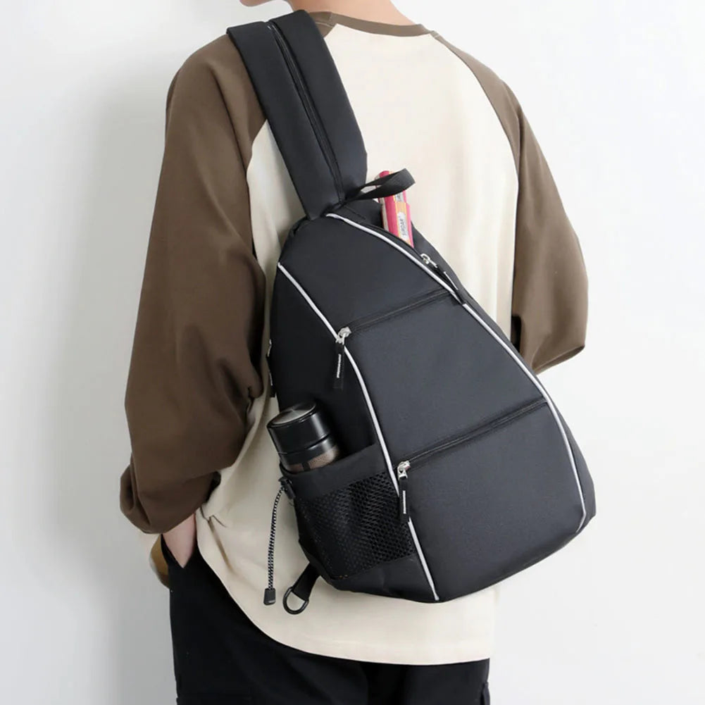 Pickleball Bag Racketball Sling Bag Adjustable Pickleball Rackets Backpack Multi-pockets Racquetball Carrying Handbag Sports Bag