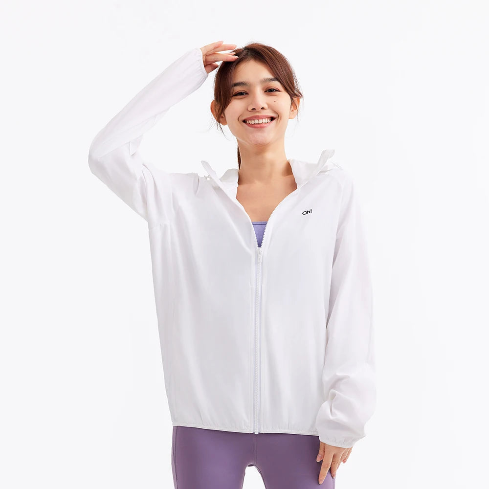 OhSunny Sunscreen Jackets Women Outdoor Casual UV Protection Clothing UPF50+ Hoodie Breathable Coats for Running Cycling
