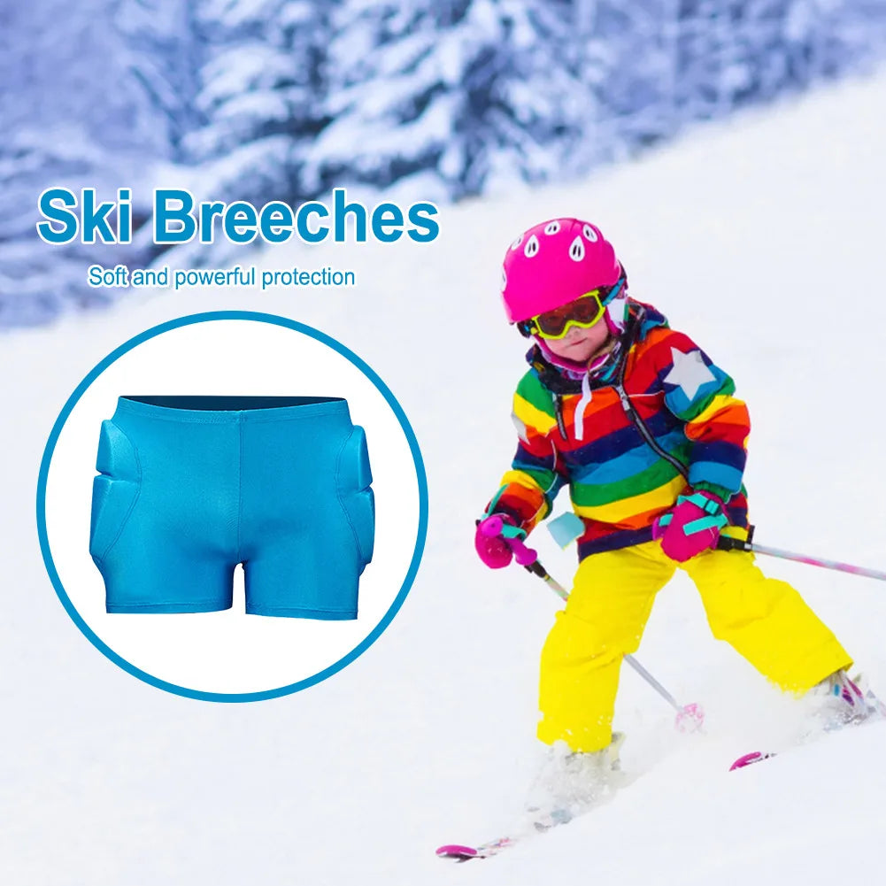 Outdoor Sports Padded Shorts Shock Absorb Kids Tailbone Ski Gear Hip Butt Breathable Sports Pants Cycling Winter Skate Protector