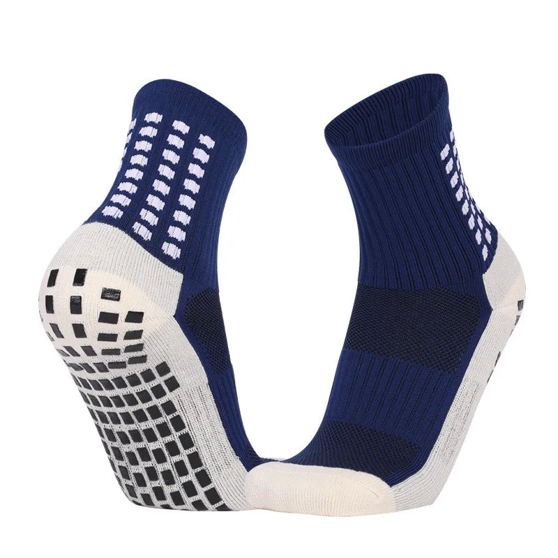1 Pairs Football Socks Men Women Sports Socks Non-slip Silicone Bottom Soccer Socks Rugby Tennis Volleyball Badminton Socks Outd