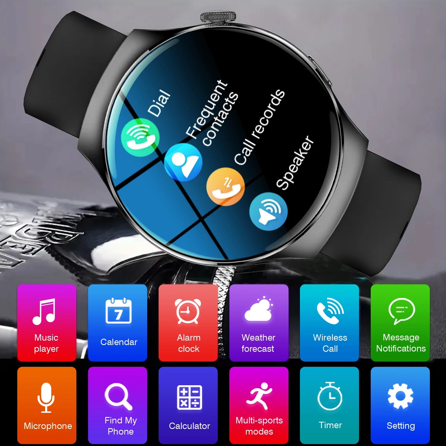 2025 New For Android and ios Smart Watch Men AMOLED Screen GPS Motion trajectory  Bluetooth Calls Smart Watch