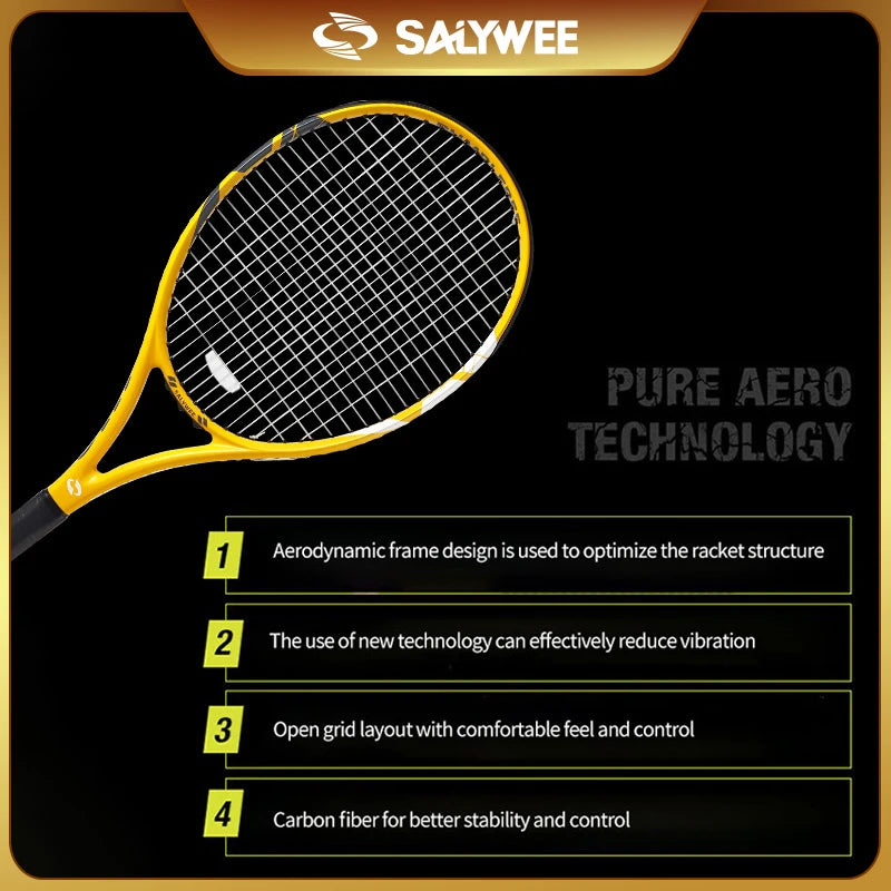 SAYWEE 1118 Tennis Racket Pro Staff Professional Training Full Carbon With String