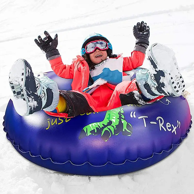 Snow Tubes For Kids Winter Inflatable Dinosaur Snow Sled 91cm/36inches Sledding Tubes Winter Outdoor Sports Toys For Family