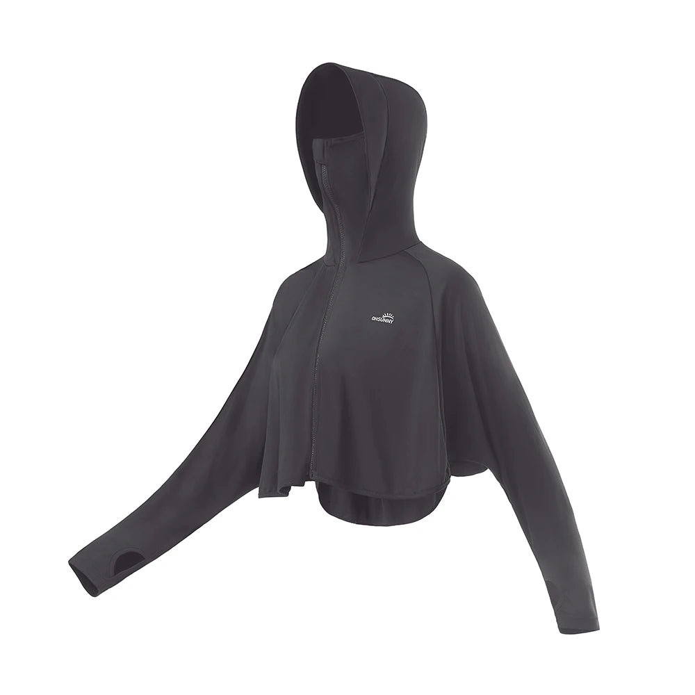 OhSunny Sunscreen Jackets Women Outdoor Casual UV Protection Clothing UPF50+ Hoodie Breathable Coats for Running Cycling