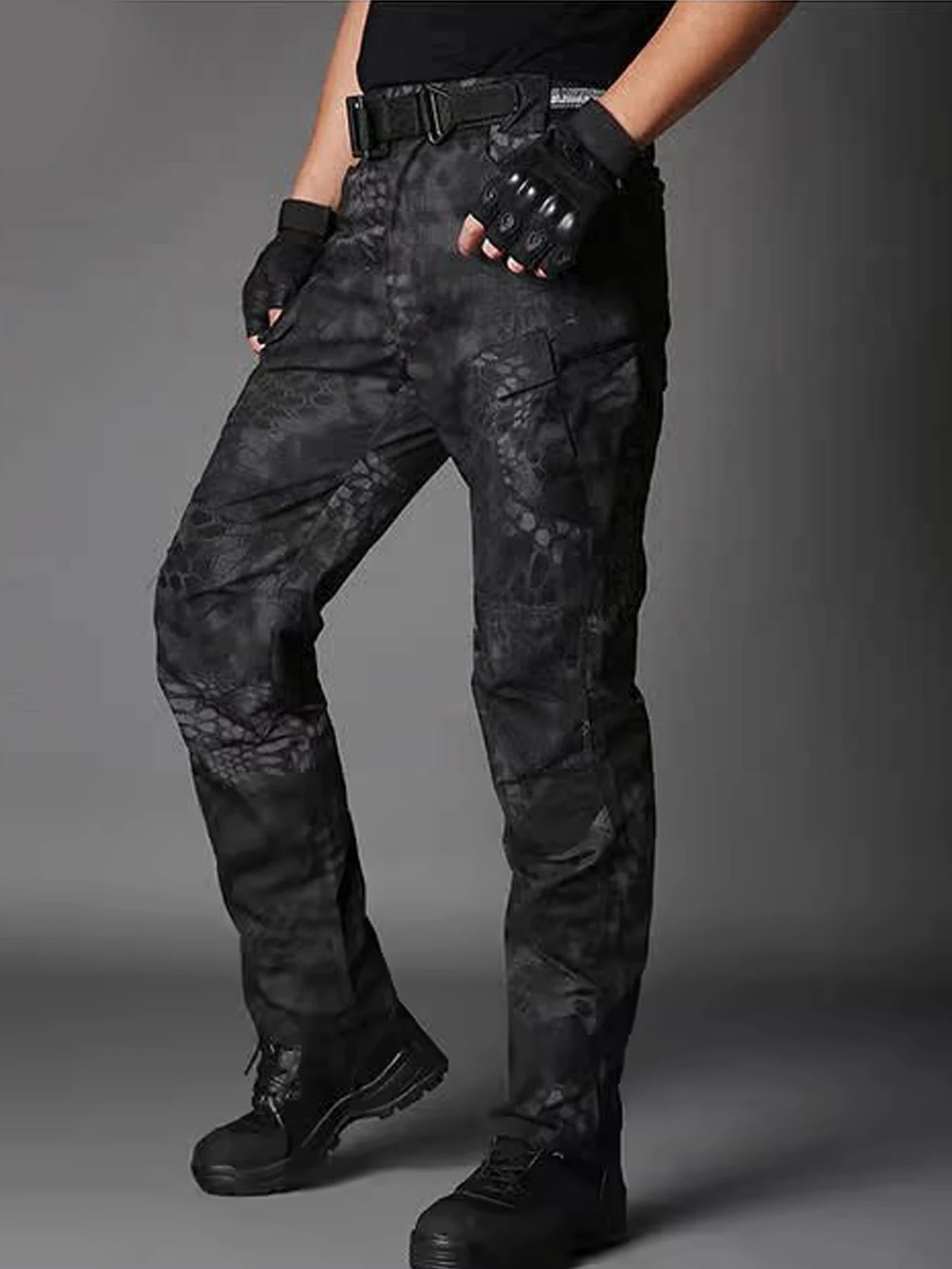 Military Tactical Pants Cargo Men Waterproof Trousers Casual Pants Wear-resistant Multi-pocket Outdoor Hiking Work Trousers Male