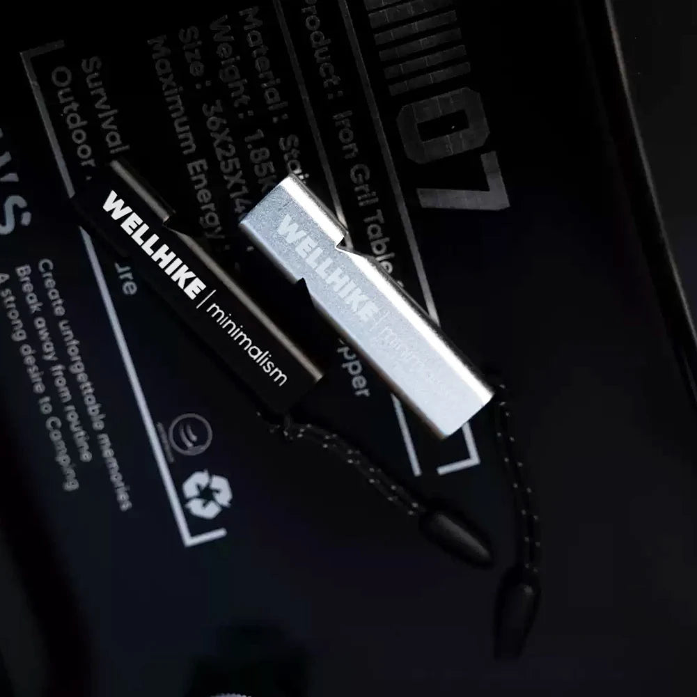 Double Tubes Emergency Survival Whistle with Lanyard Safety Loud Whistle 120dB High Frequency Whistle for Hiking Camping Fishing