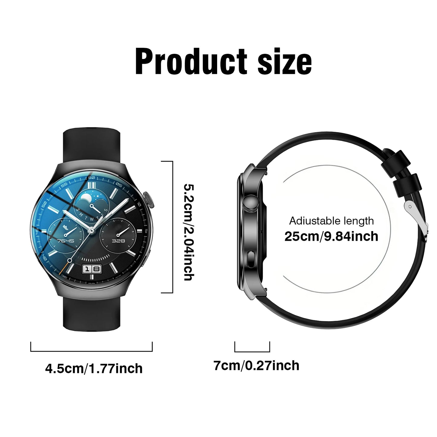 2025 New For Android and ios Smart Watch Men AMOLED Screen GPS Motion trajectory  Bluetooth Calls Smart Watch