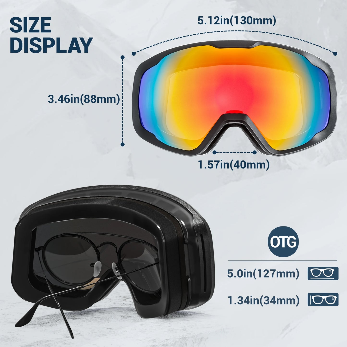 Kapvoe Teenager Kids Ski Goggles Winter Outdoor Sports Anti-fog Snowboard Goggles Double UV400 Child Skiing Mask Glasses New