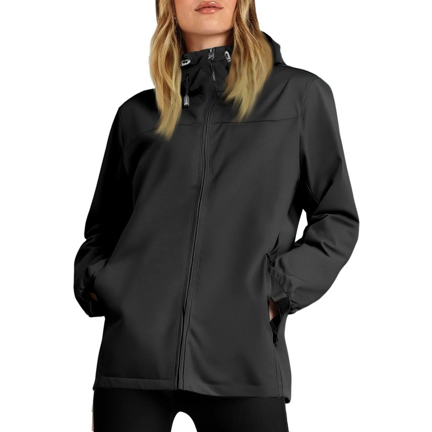 Women'S Loose Casual Fashionable Outdoor Solid Color Windproof Waterproof Jacket Jacket Elegant Womens Jackets Chamarra De