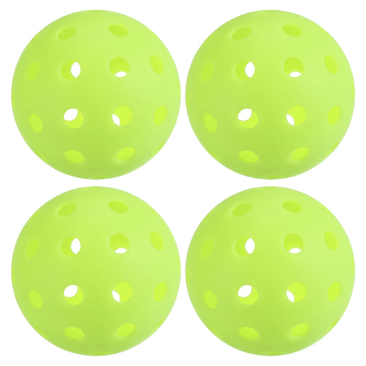Outdoor Pickleball Balls 40 Holes Pickleball 4 Pack Pickleball Balls for Amateurs Indoor and Outdoor Sport, Neon Green