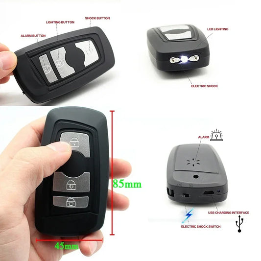 Car Key Stun Gun - Carry It with You, Easy To Use, Outdoor Defense Pendant Accessory