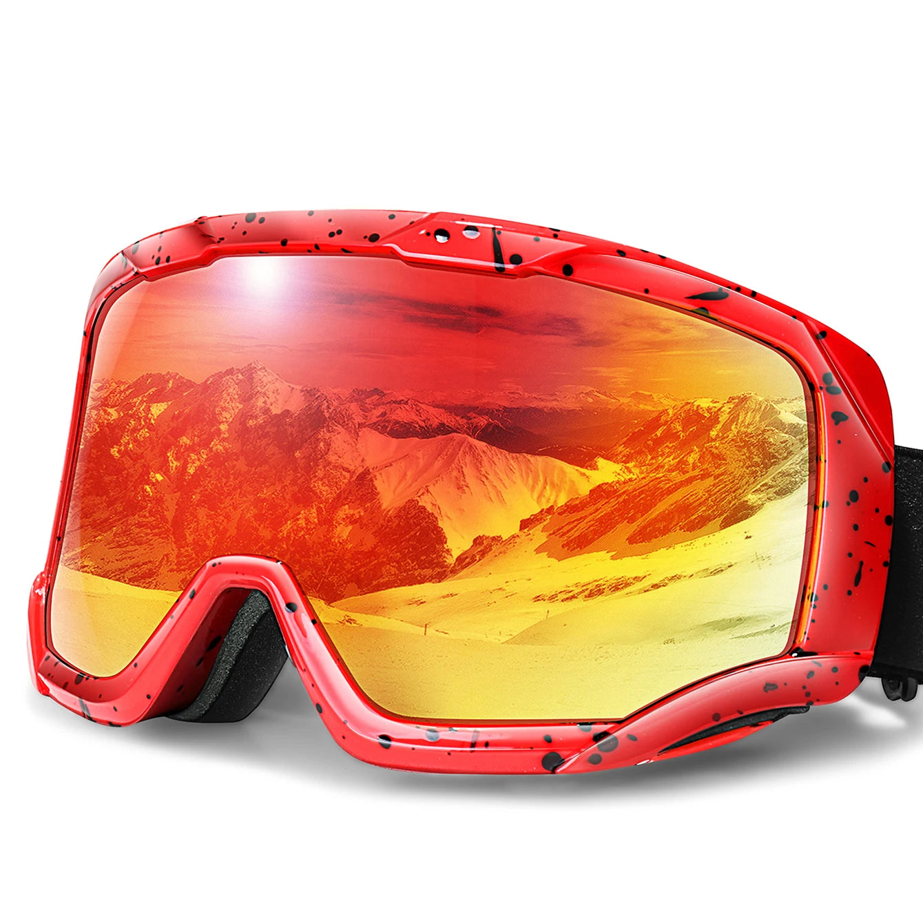 Snowboard Snowmobile Ski Goggles Outdoor Sport Windproof Double Layers Anti-fog UV400 Eyewer Big Ski Mask