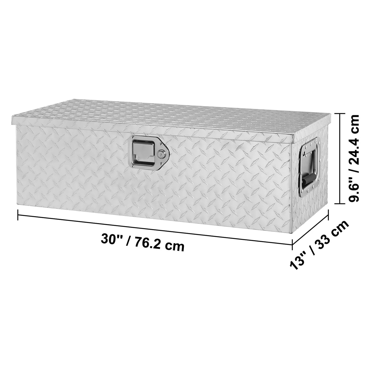 VEVOR Heavy Duty Aluminum Truck Bed Tool Box Plate Tool Box with Side Handle and Lock Keys Storage Tool Box  for PickupTruck Bed
